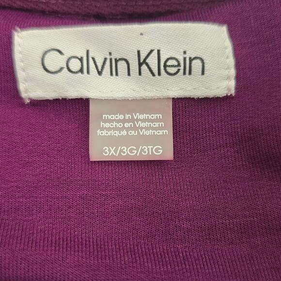 Calvin Klein Purple Plum Hooded Super Soft CK Dress Plus Size 3X New - Picture 8 of 8